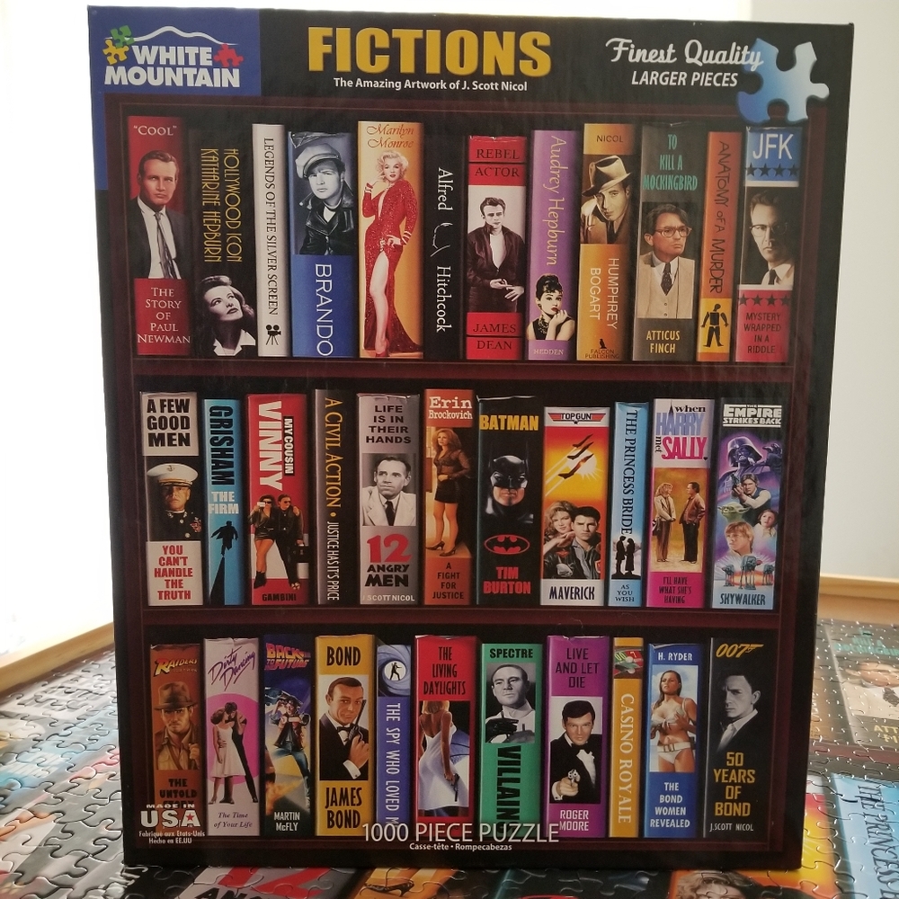 2/$14 Jigsaw Puzzle "Fictions" 1,000 piece White Mountain